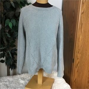 Altar’d State crewneck knit sweater Woman’s size medium chenille gray/bl…